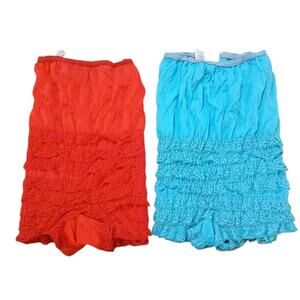 Vtg Malco Modes Partners Please Bloomers Dance Petti Pants Ruffle Lace L x2 READ